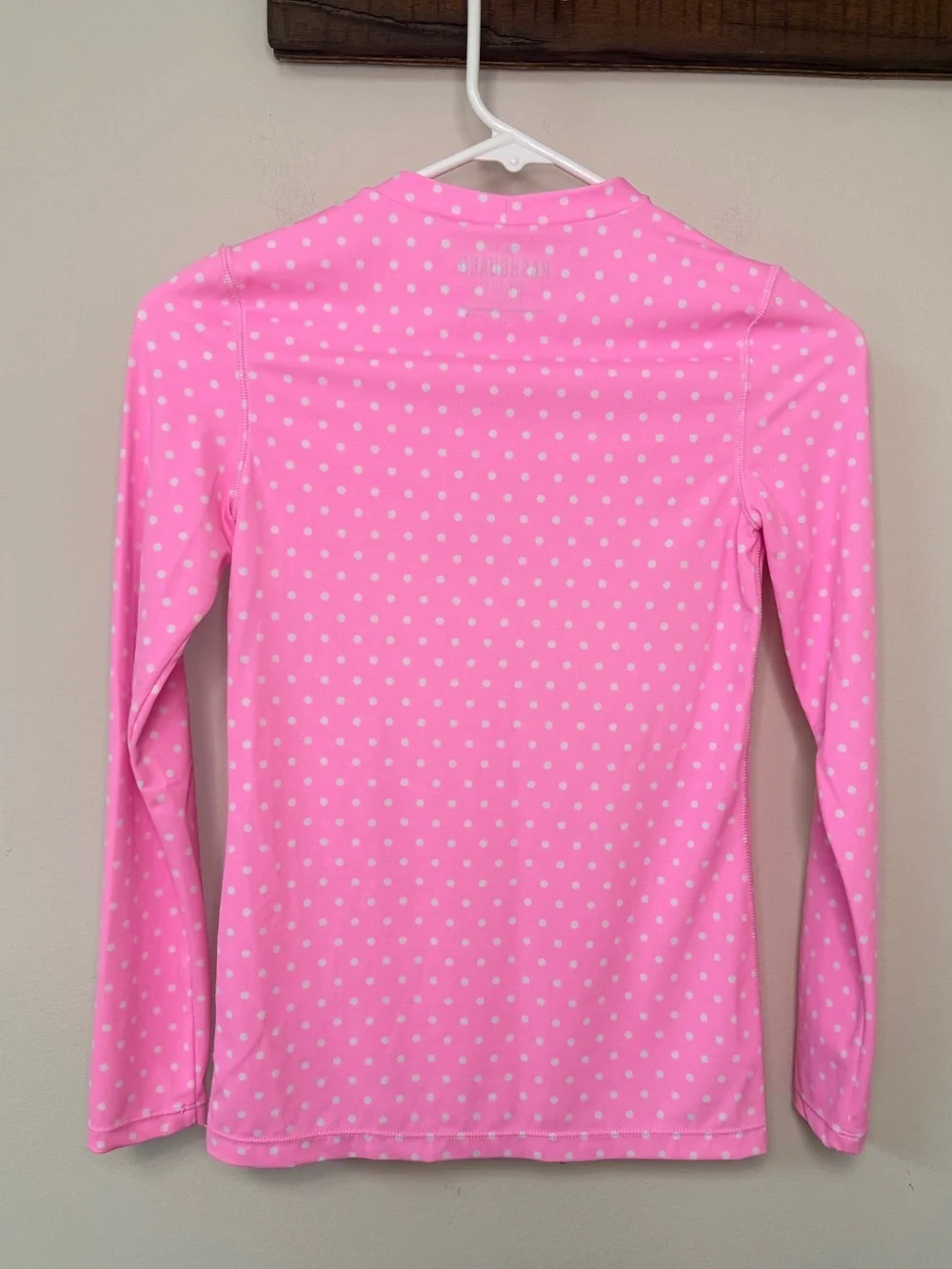 Crewcuts by J.Crew: Girls Pink Polka Dot Long Sleeve Rashguard, Size 12